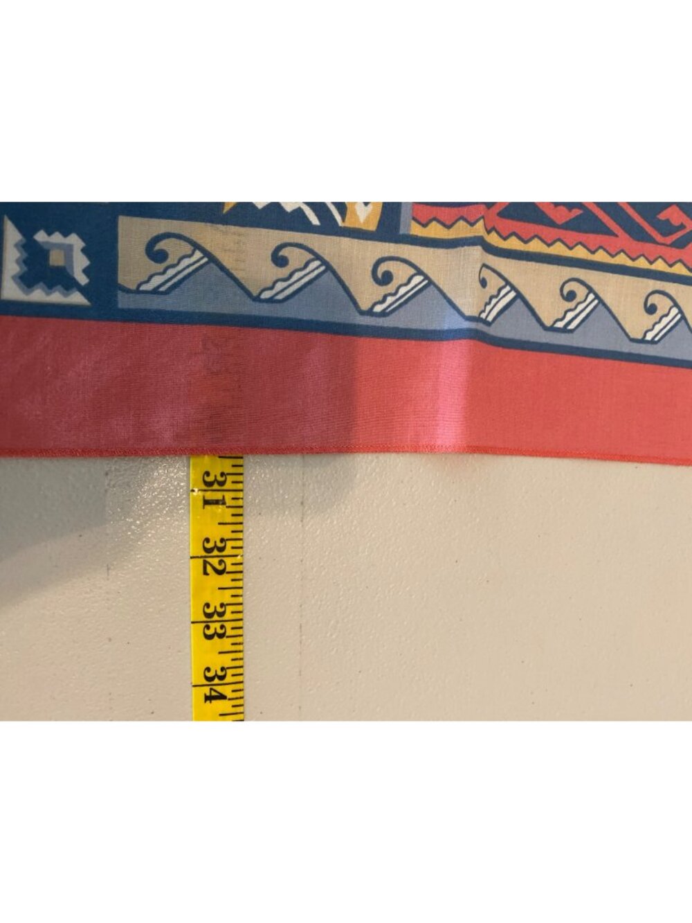 Vintage Southwestern-Inspired Square Scarf Geometric Bird Motifs Multicolor - Picture 3 of 4